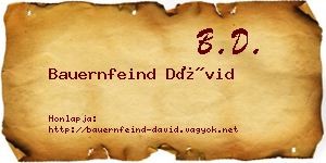 Bauernfeind Dávid névjegykártya